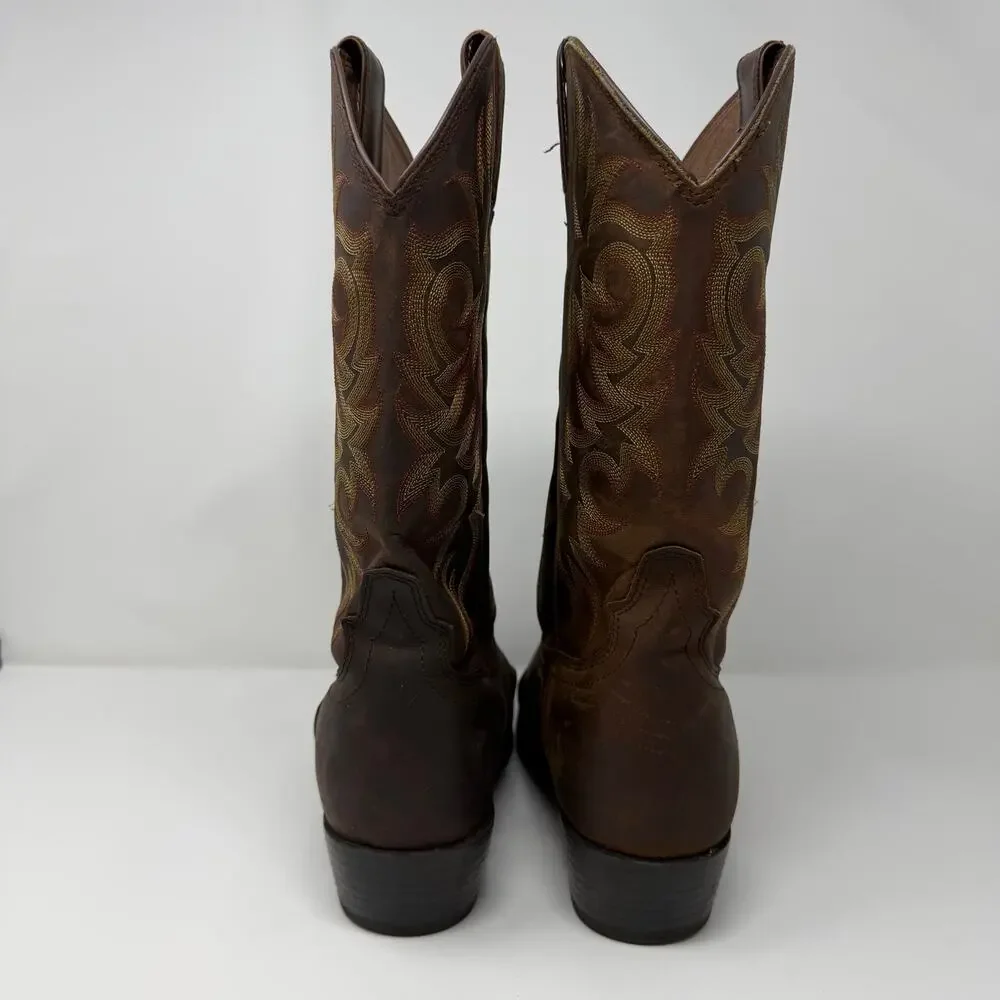 Justin Brown Leather Western Cowboy Boots Men’s 10.5E